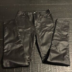 3/$15 Size small leather-like black super stretchy pants